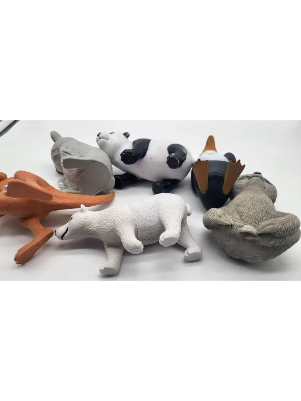 Ankyo Plastic Wild Life Figures Sloth Koala Panda Kangaroo Penguin Polar Bear